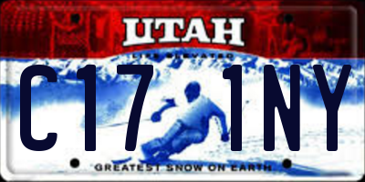 UT license plate C171NY