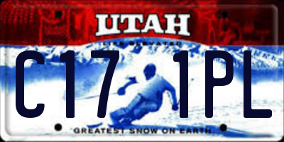 UT license plate C171PL