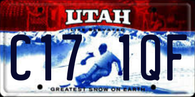 UT license plate C171QF