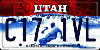 UT license plate C171VL