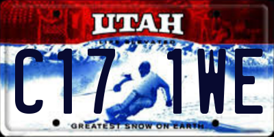 UT license plate C171WE
