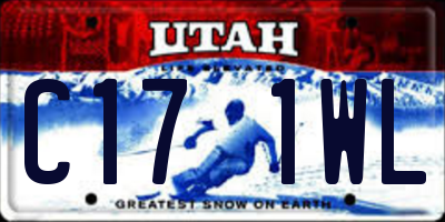 UT license plate C171WL
