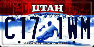 UT license plate C171WM