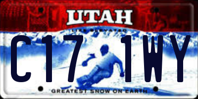 UT license plate C171WY
