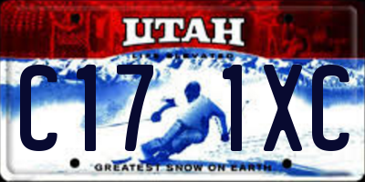 UT license plate C171XC