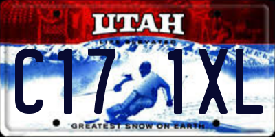 UT license plate C171XL