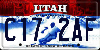 UT license plate C172AF