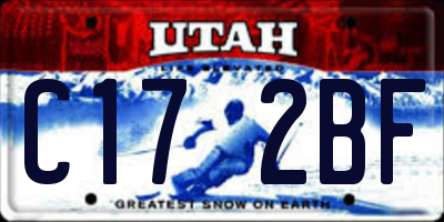 UT license plate C172BF