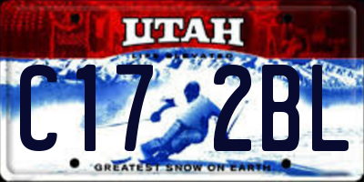 UT license plate C172BL