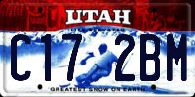 UT license plate C172BM