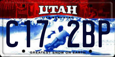 UT license plate C172BP