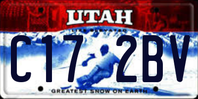 UT license plate C172BV