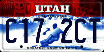 UT license plate C172CT