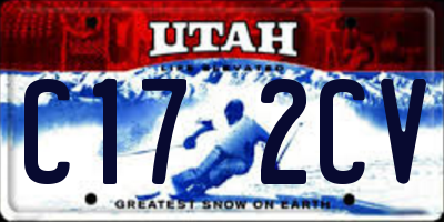UT license plate C172CV