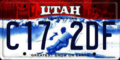 UT license plate C172DF
