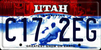 UT license plate C172EG