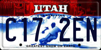 UT license plate C172EN