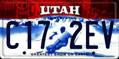 UT license plate C172EV