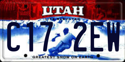 UT license plate C172EW
