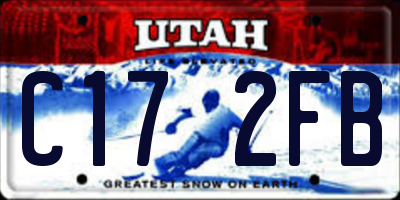 UT license plate C172FB