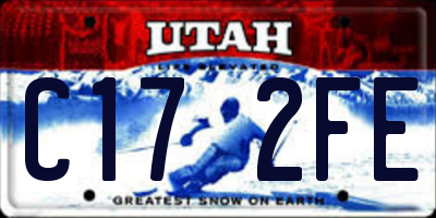 UT license plate C172FE