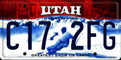 UT license plate C172FG