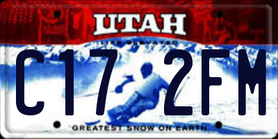 UT license plate C172FM
