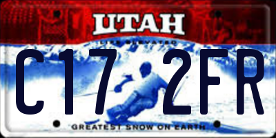 UT license plate C172FR