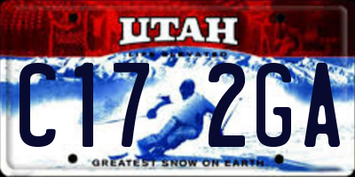 UT license plate C172GA