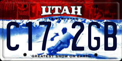 UT license plate C172GB