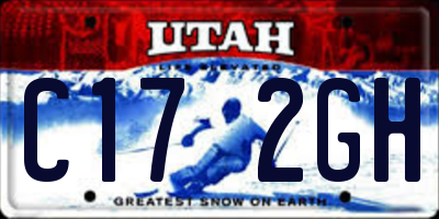 UT license plate C172GH
