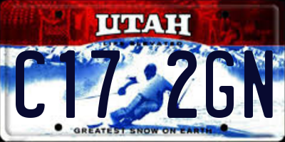 UT license plate C172GN