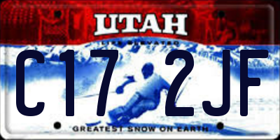 UT license plate C172JF