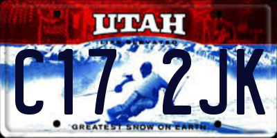 UT license plate C172JK