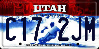 UT license plate C172JM