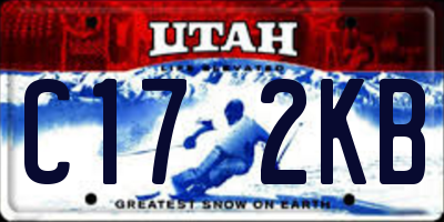 UT license plate C172KB