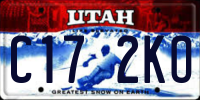 UT license plate C172KO