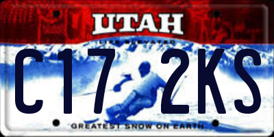 UT license plate C172KS