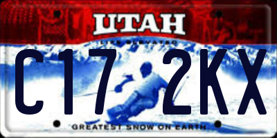 UT license plate C172KX