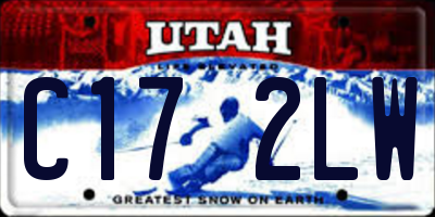 UT license plate C172LW