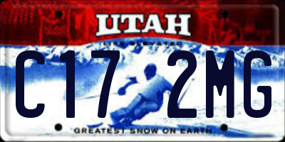 UT license plate C172MG