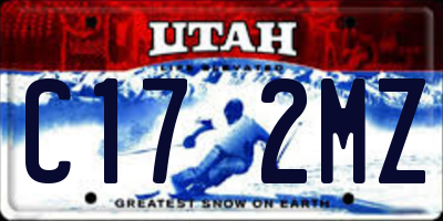 UT license plate C172MZ