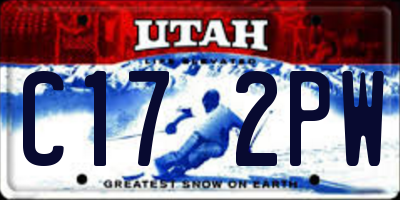 UT license plate C172PW