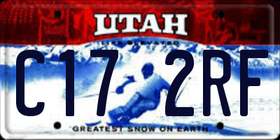 UT license plate C172RF