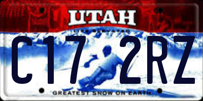 UT license plate C172RZ