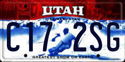 UT license plate C172SG