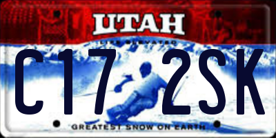 UT license plate C172SK