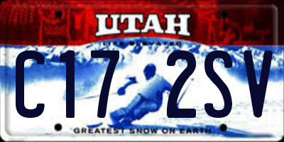 UT license plate C172SV