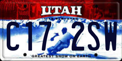 UT license plate C172SW