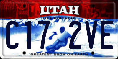 UT license plate C172VE